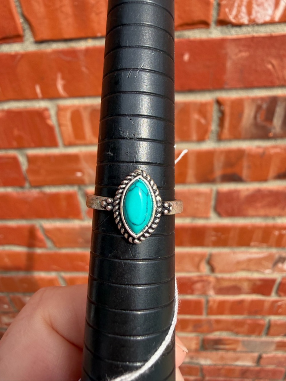 Blue Marquise Stone Silver-Tone Ring - Women Jewelry